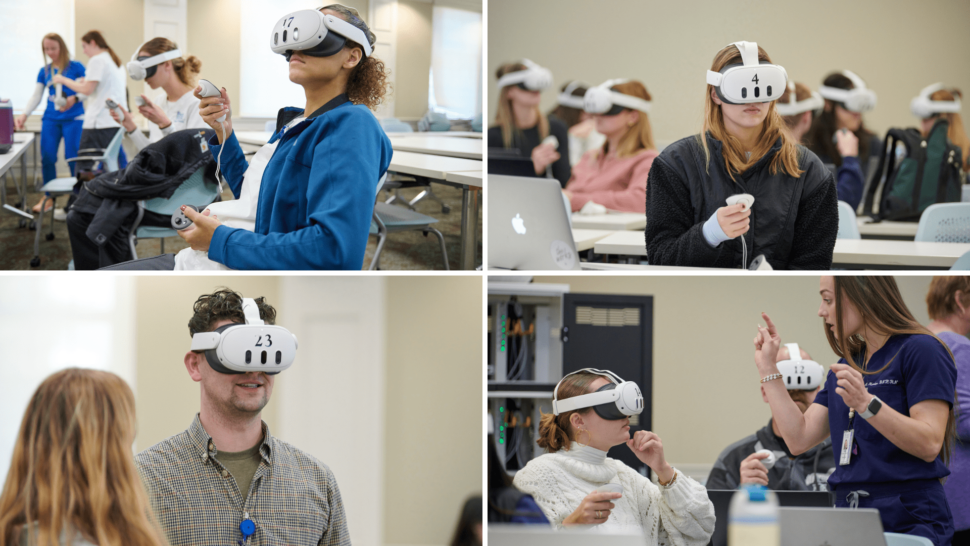 Faculty and ABSN students onboard VR Tech 